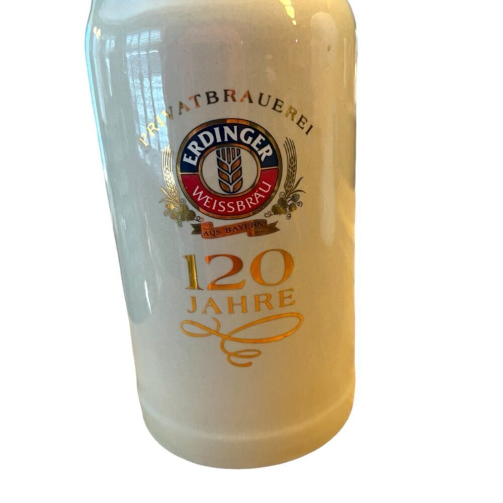 Rare 120 Year Celebration Erdinger Weissbrau Licensed 1L Beer Stein​​​